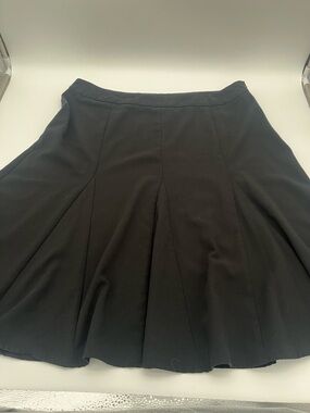 Emma James Black Flared A-Line Skirt career sz 16